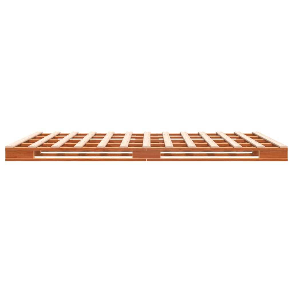 palleseng 140x200 cm massivt fyrretræ gyldenbrun