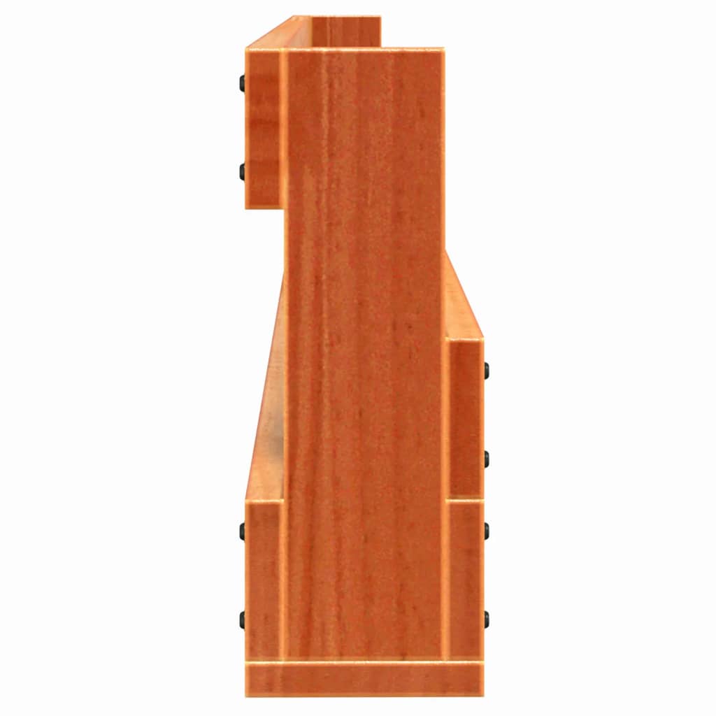 skohylder til væg 2 stk. 59x8,5x23,5 cm massivt fyrretræ
