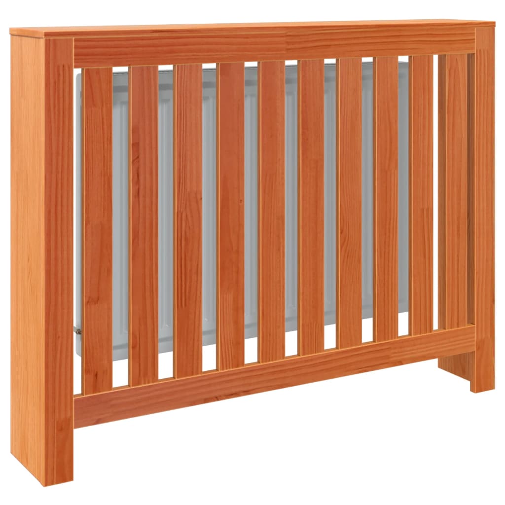 radiatorskjuler 108,5x19x84 cm massivt fyrretræ gyldenbrun