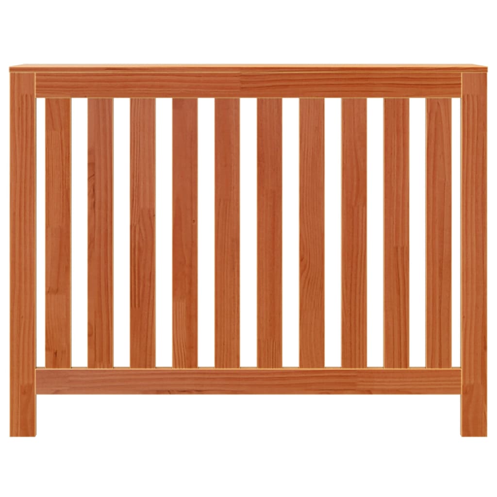 radiatorskjuler 108,5x19x84 cm massivt fyrretræ gyldenbrun