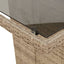spisebordssæt til haven 9 dele med hynder polyrattan beige