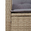 spisebordssæt til haven 9 dele med hynder polyrattan beige