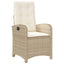 spisebordssæt til haven 7 dele med hynder polyrattan beige