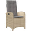spisebordssæt til haven 5 dele med hynder polyrattan beige