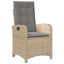 spisebordssæt til haven 7 dele med hynder polyrattan beige