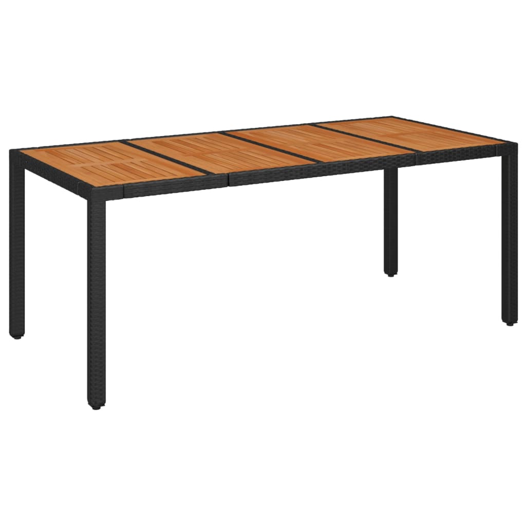 spisebordssæt til haven 9 dele med hynder polyrattan sort