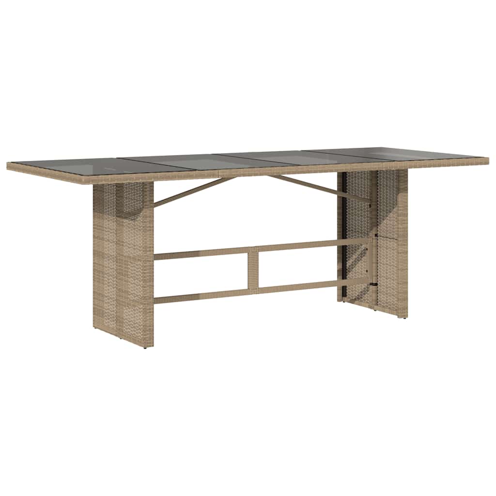 spisebordssæt til haven 9 dele med hynder polyrattan beige