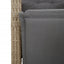spisebordssæt til haven 7 dele med hynder polyrattan beige