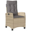 spisebordssæt til haven 7 dele med hynder polyrattan beige