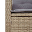spisebordssæt til haven 9 dele med hynder polyrattan beige