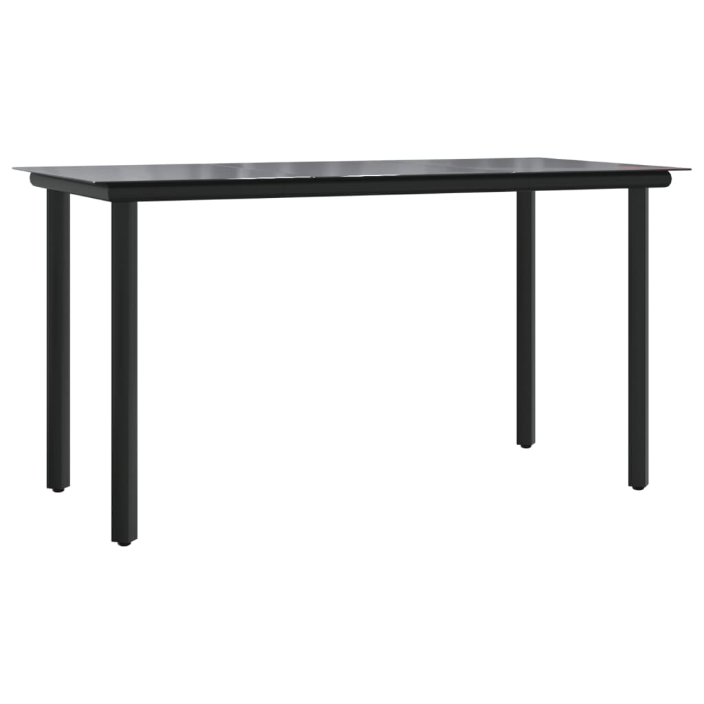 spisebordssæt til haven 9 dele med hynder polyrattan sort