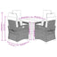 spisebordssæt til haven 5 dele med hynder polyrattan sort
