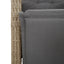spisebordssæt til haven 5 dele med hynder polyrattan beige
