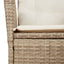 spisebordssæt til haven 7 dele med hynder polyrattan beige
