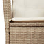 spisebordssæt til haven 9 dele med hynder polyrattan beige