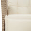 spisebordssæt til haven 3 dele med hynder polyrattan beige