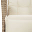 spisebordssæt til haven 7 dele med hynder polyrattan beige