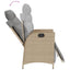 spisebordssæt til haven 7 dele med hynder polyrattan beige