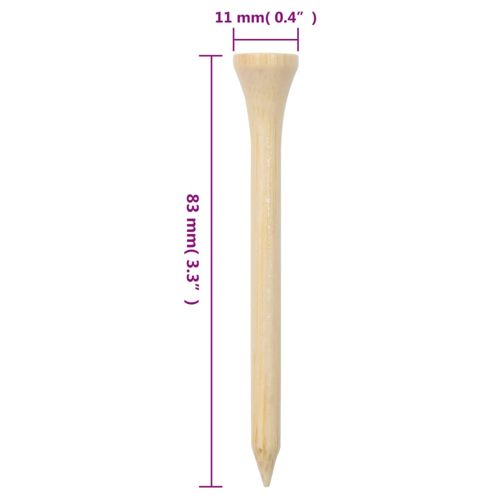golf-tees 1000 stk. 83 mm bambus