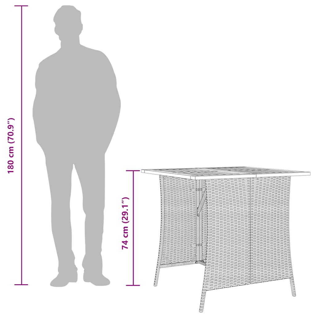 sofasæt til haven 6 dele med hynder L-formet polyrattan grå