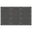 havebord med glastop 150x90x75 cm polyrattan sort