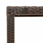 havebord med glastop 150x90x75 cm polyrattan brun