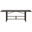 havebord med glastop 190x80x75 cm polyrattan brun