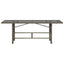 havebord med glastop 190x80x75 cm polyrattan grå