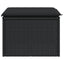 haveskammel med hynde 55x55x37 cm polyrattan sort