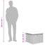 haveskammel med hynde 55x55x37 cm polyrattan sort