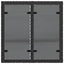 havebord med glasplade sort 55x55x37 cm polyrattan