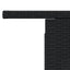 havebord med glastop 100x55x73 cm polyrattan sort