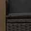 2-personers havesofa med hynder polyrattan sort
