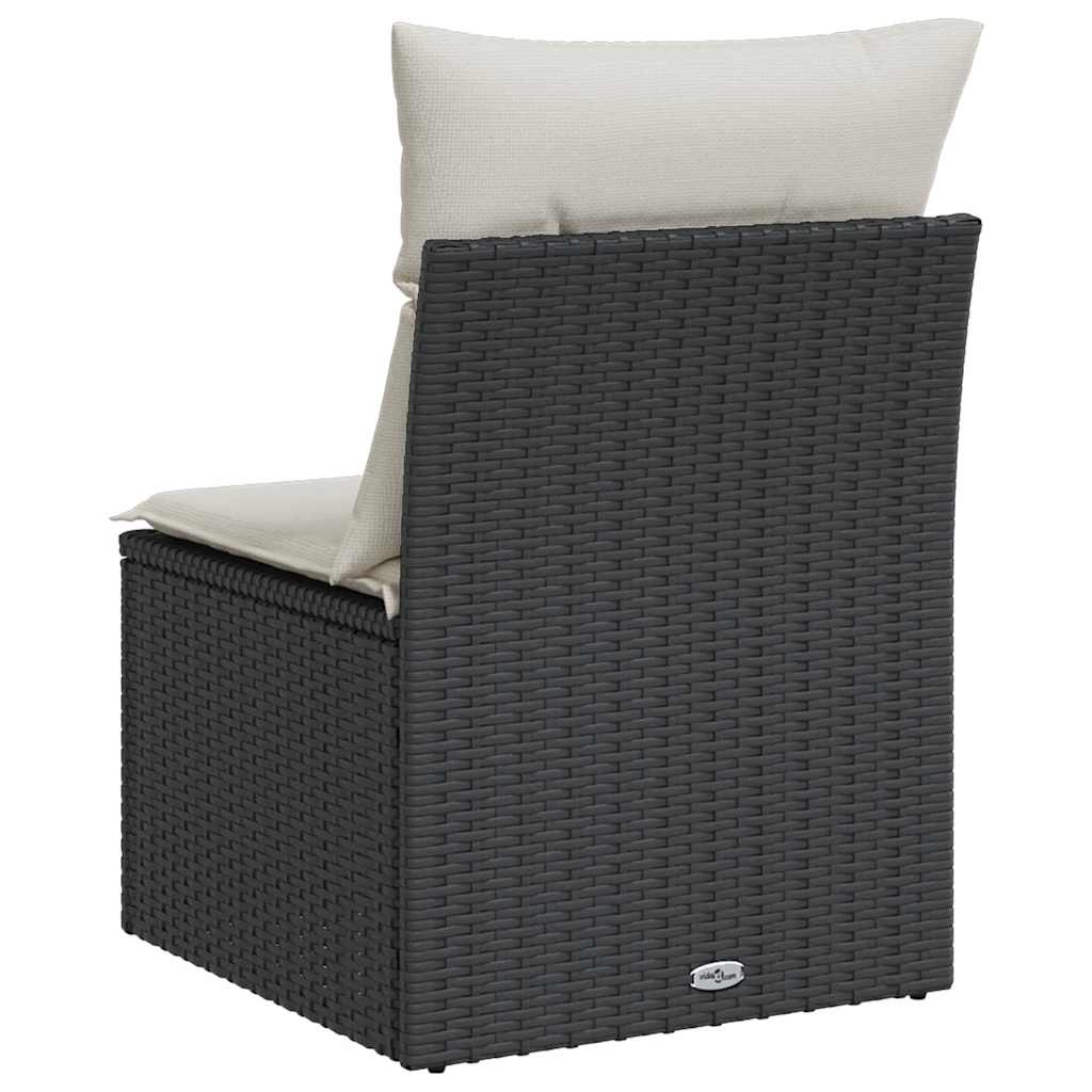 sofamodul til haven med hynder polyrattan sort