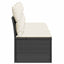 3-personers havesofa med hynder polyrattan sort