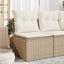 sofamodul til haven med hynder polyrattan beige