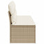 4-personers havesofa med hynder polyrattan beige