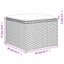 haveskammel med hynde 55x55x37 cm polyrattan beige