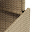 havebord 100x55x73 cm polyrattan og akacietræ beige