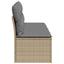 4-personers havesofa med hynder polyrattan beige