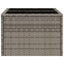 havebord med glastop 55x55x37 cm polyrattan grå