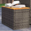 havesideborde 2 stk. 55x34x37 cm polyrattan og massivt træ grå