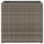 havesidebord med glastop 58x27,5x55 cm polyrattan grå