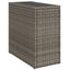 havesidebord med glastop 58x27,5x55 cm polyrattan grå