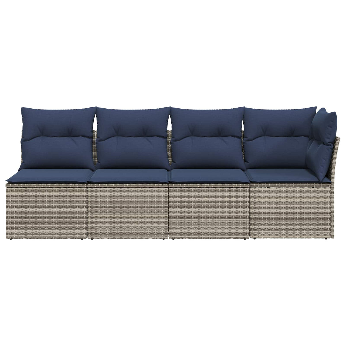 Havemøbelsofa med pude Grå 227 x 62 x 69 cm polyrattan