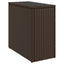 havesidebord med glastop 58x27,5x55 cm polyrattan brun