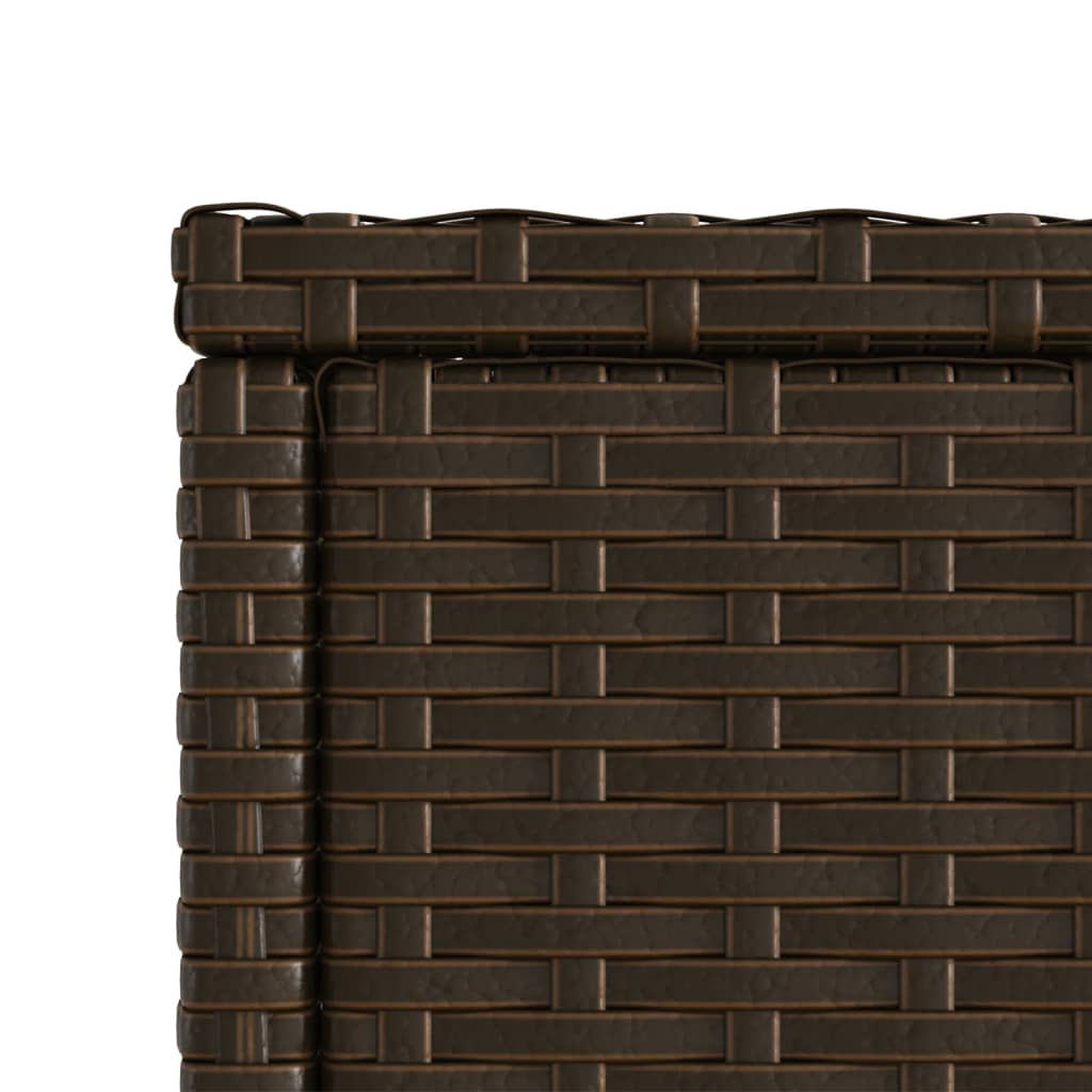 havesidebord med glastop 58x27,5x55 cm polyrattan brun