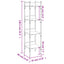 bogreol med 4 hylder 35x30x138,5 cm konstrueret træ sort
