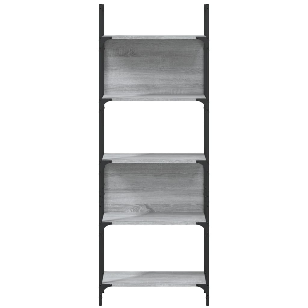 bogreol 60,5x24x166,5 cm 5 hylder konstrueret træ grå sonoma-eg