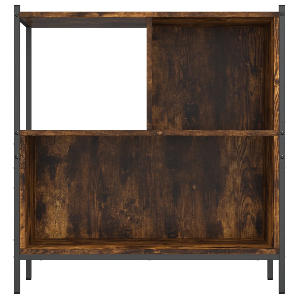 bogreol 72x28x77,5 cm konstrueret træ røget egetræsfarve